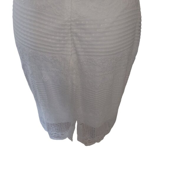 GUESS White Lace Halter Mini Dress‎ Striped Floral Pattern Sheer Back S Sexy - Picture 5 of 9